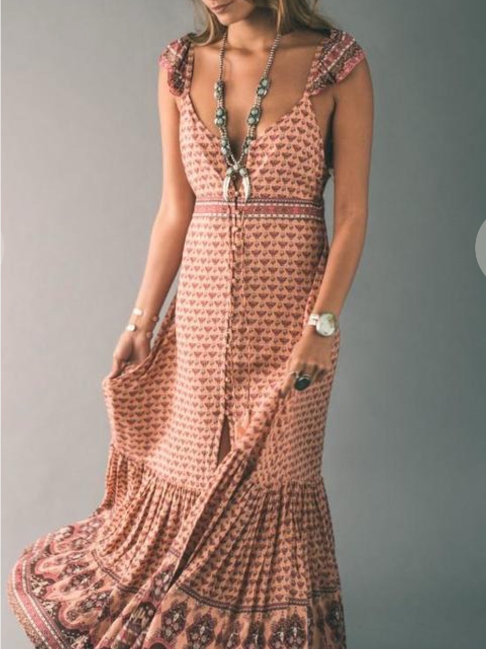 Spell Frill Sunset Road Patterned Maxi Dress - Picture 8 of 12